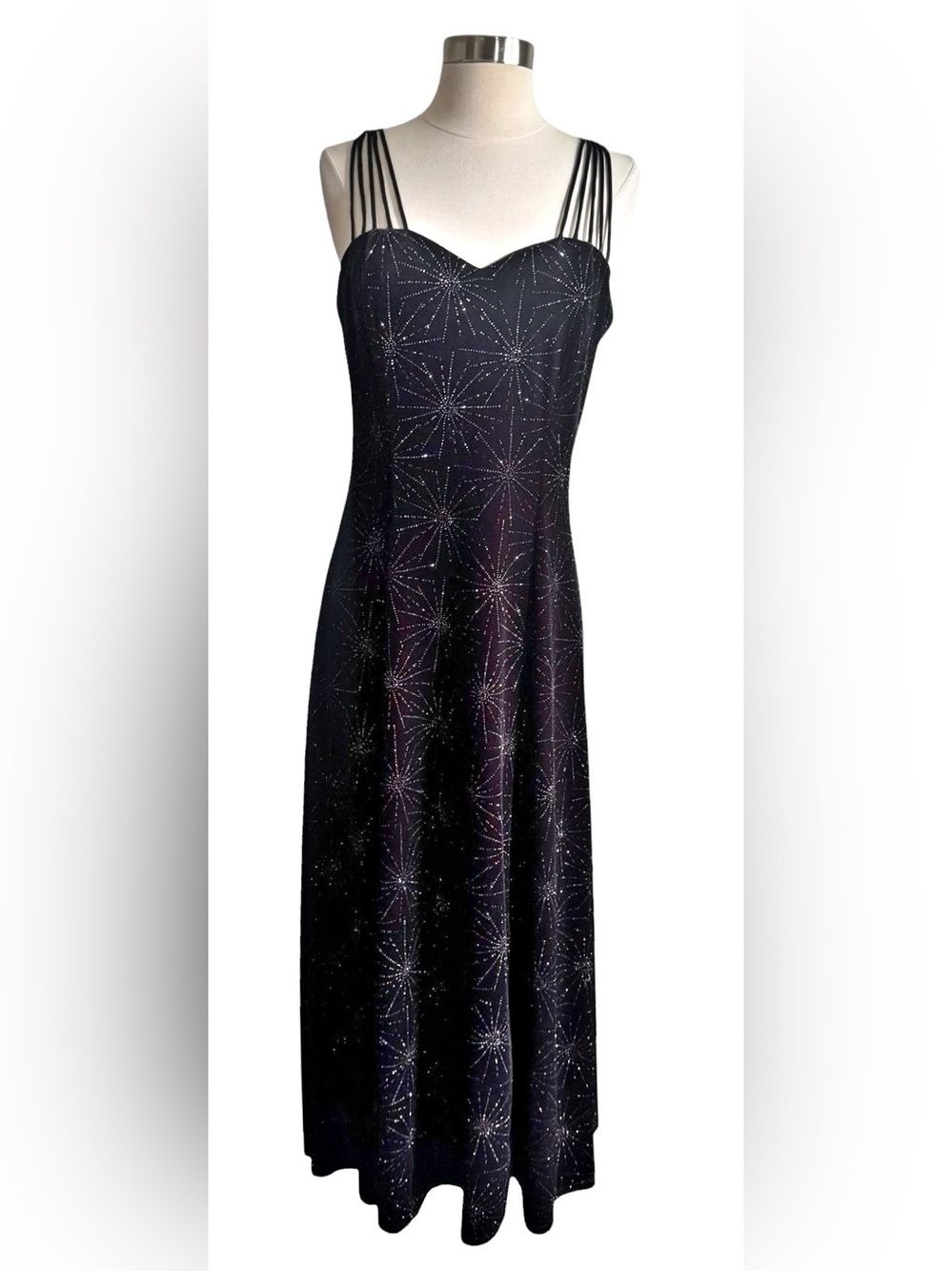Another Thyme Velvet Firework Sparkly Maxi Dress Size 8